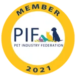 PIF Member 2021 Pet Industry Federation badge