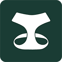 Abstract white logo on dark background